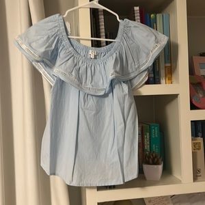 TCEC strapless blue shirt